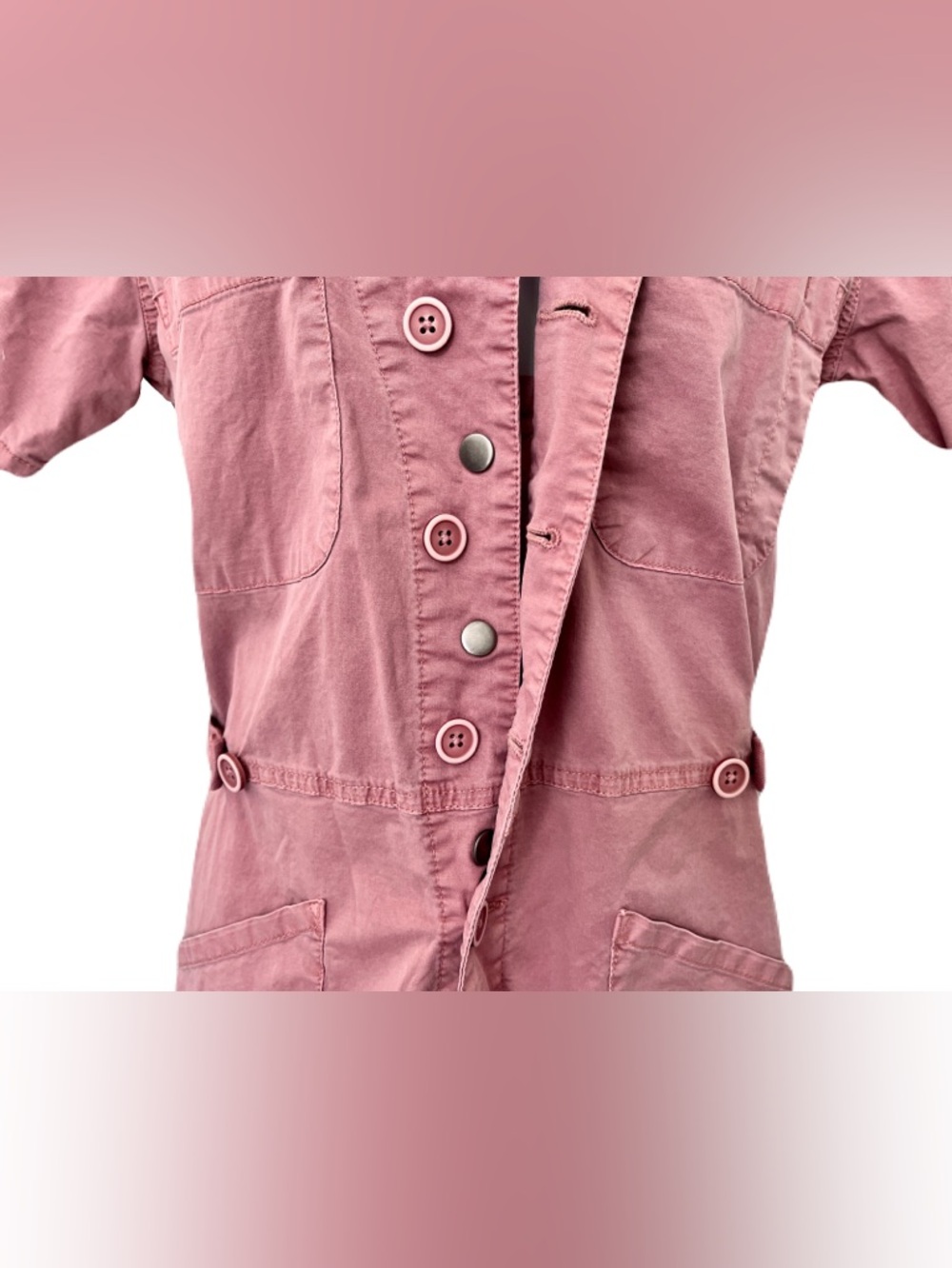 Pistola Pink ‘Grover Field Suit’ Utilitarian Jumpsuit in “Ash Rose”, Size XS - Picture 4 of 9
